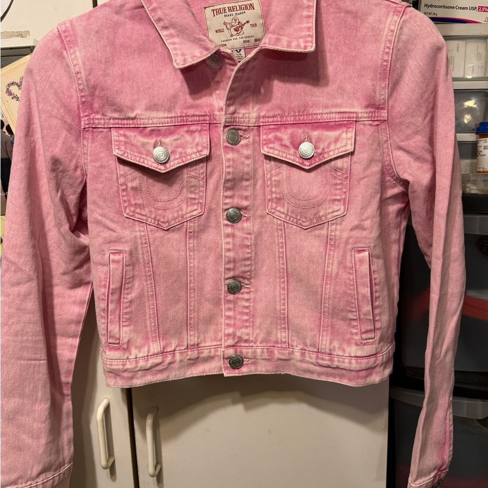 True Religion Pink Denim Jacket for women